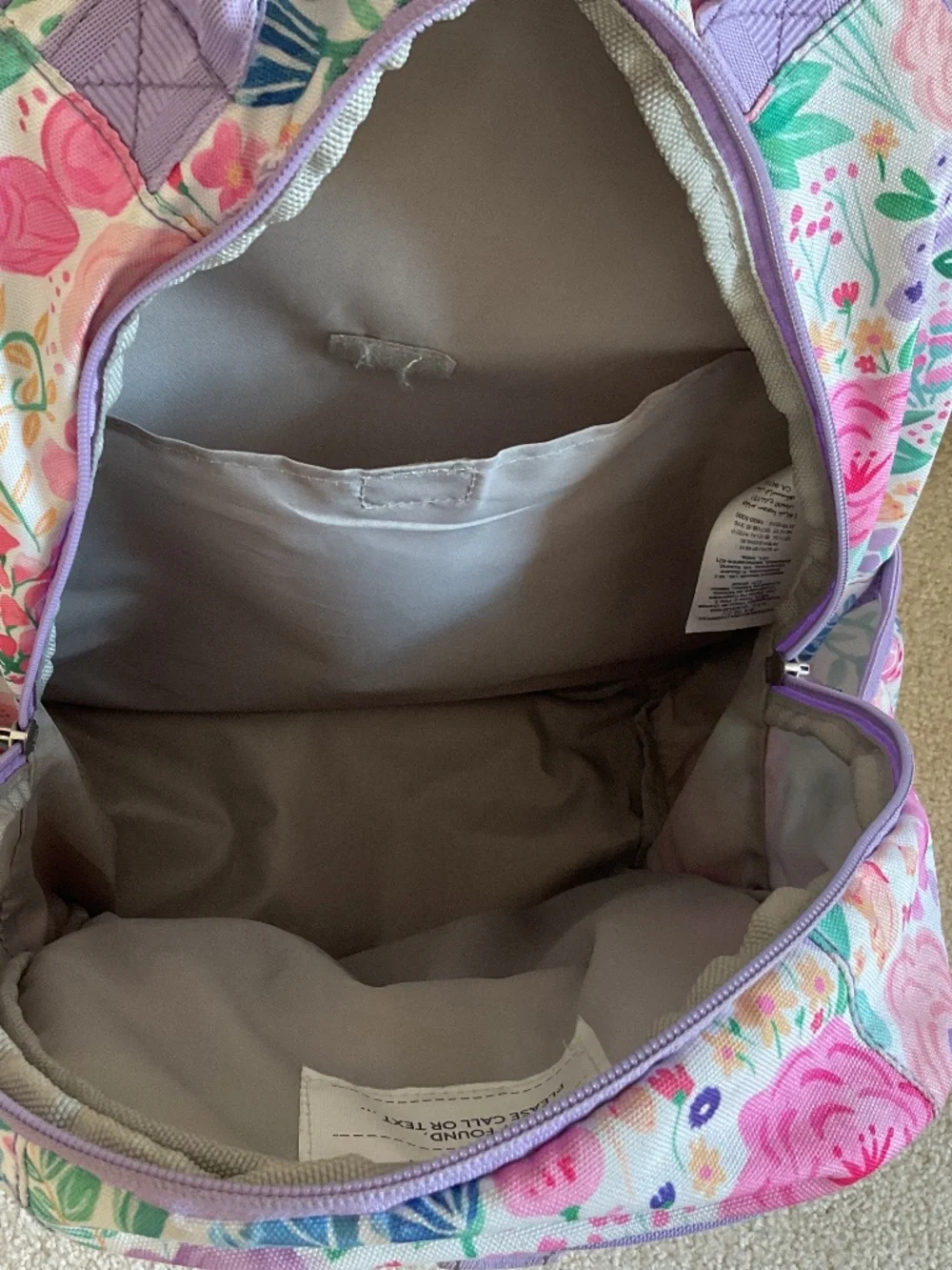 Lavender Floral Blooms Mackenzie Large Backpack